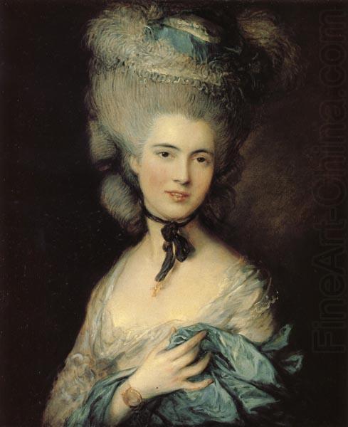 Thomas Gainsborough A woman in Blue china oil painting image